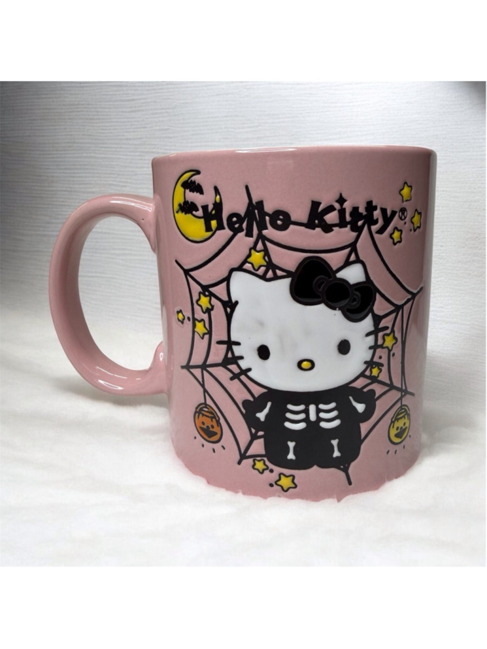 Sanrio Hello Kitty Halloween Skeleton Mug Black 20 oz New
